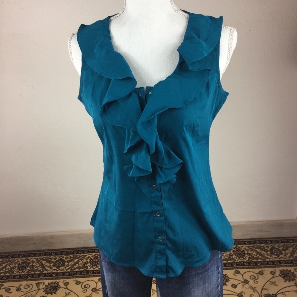 Banana Republic Ruffle Button up Small Blouse